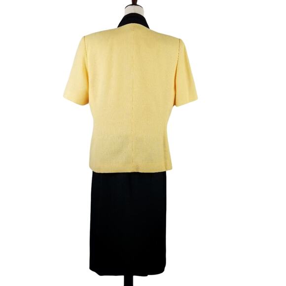 Atrium Collection 2 Piece Jacket & Skirt Black Yellow Excellent! Size 16 - Picture 2 of 11